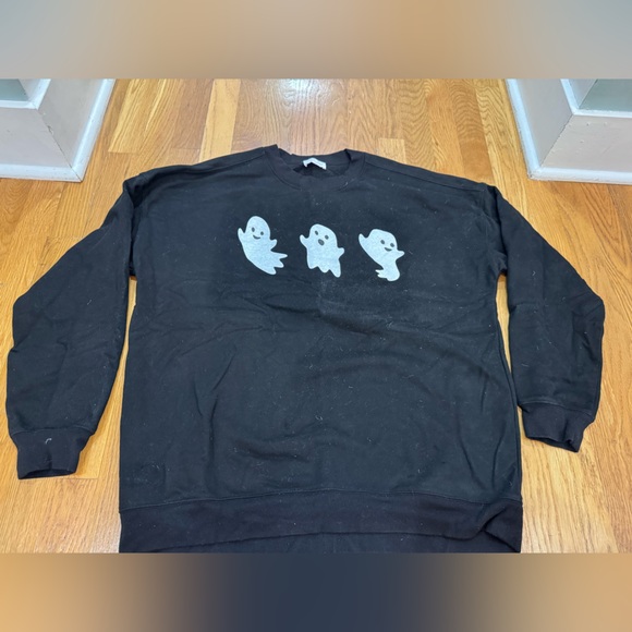 Black Ghost Print unisex sweatshirt - Picture 1 of 4